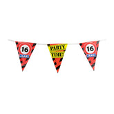 Party Vlaggenlijn Verkeersbord 10m - 16 t/m 80 Jaar